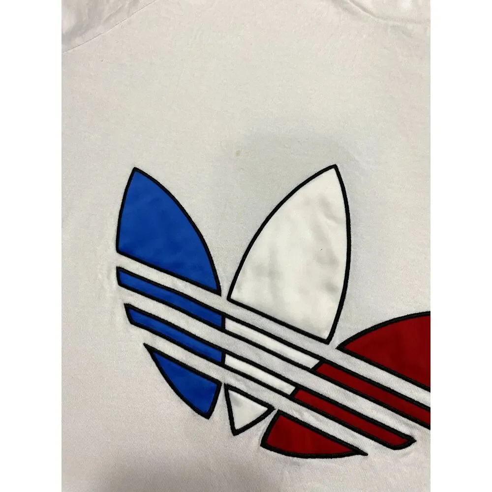 Adidas Originals Tricolor Trefoil Graphic T-Shirt White Men's Size Medium